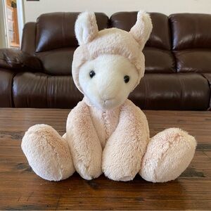 Aurora Purely Luxe BABY LLAMA 10" Plush Light Tan Plush Sitting Lamb 2019